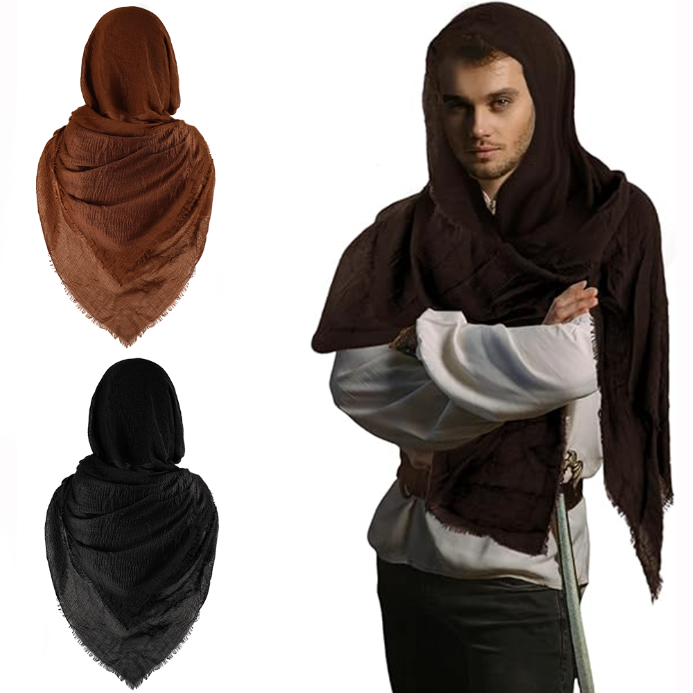 Mantello da cavaliere medievale rinascimentale Mantello da spalla Mezza mantello Costume Sciarpa da pirata per uomini Donne Festival cosplay Larp