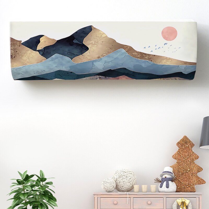 Elastische Airconditioner Cover Wandmontage Airconditioning Stofkap Stretch Airconditioning Protector Woonkamer Decor: A dust cover / 1HP 80x20x27cm
