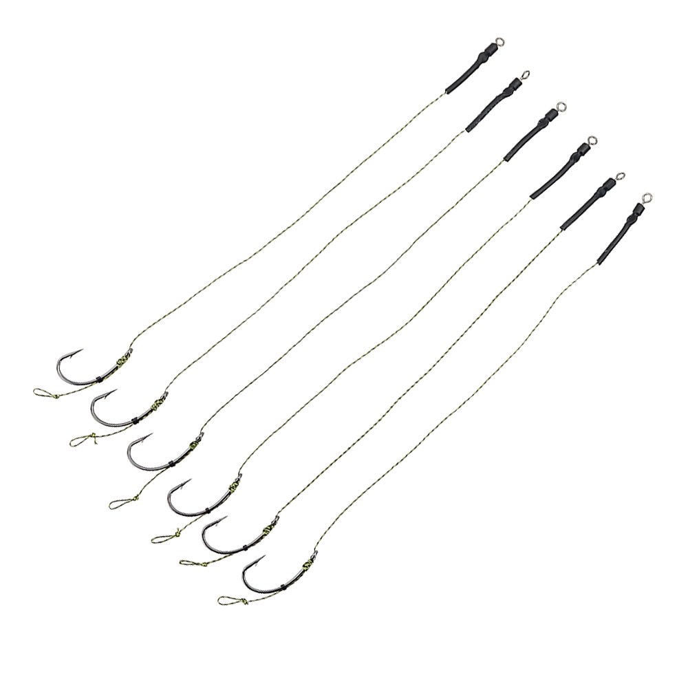 12 X Karpervissen Klaar Gemaakt Haak Link Gebonden Rigs Terminal Tackle