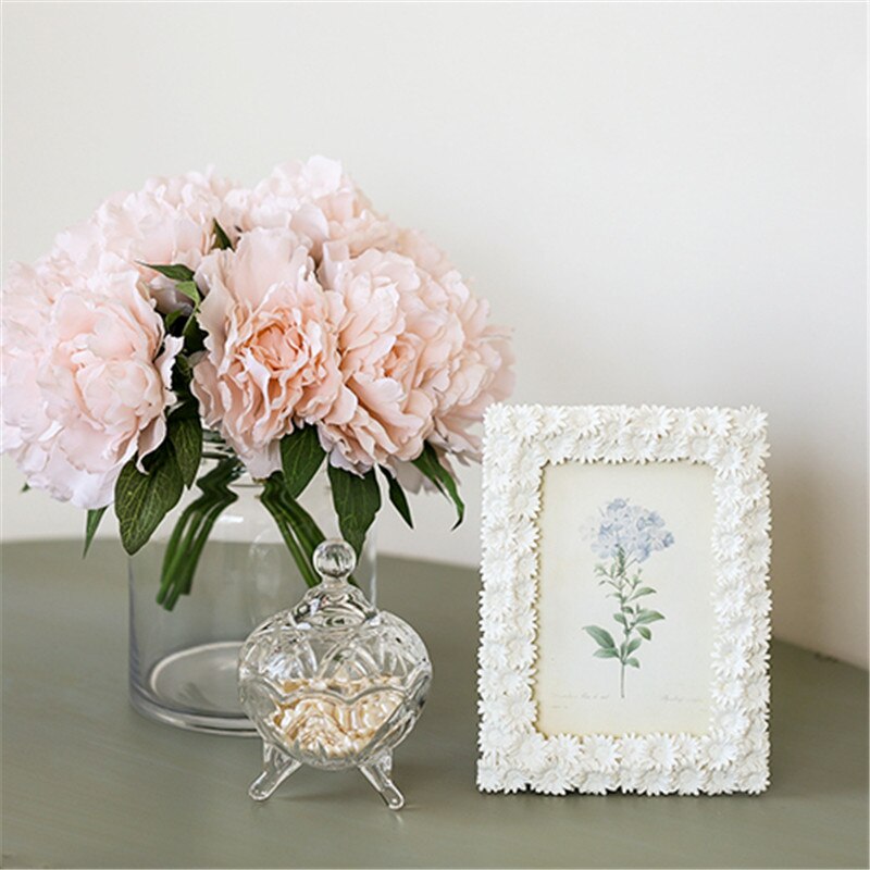 6 inch fotolijst romantische witte bloemen europese stijl ornamenten madeliefje fotolijsten woonaccessoires