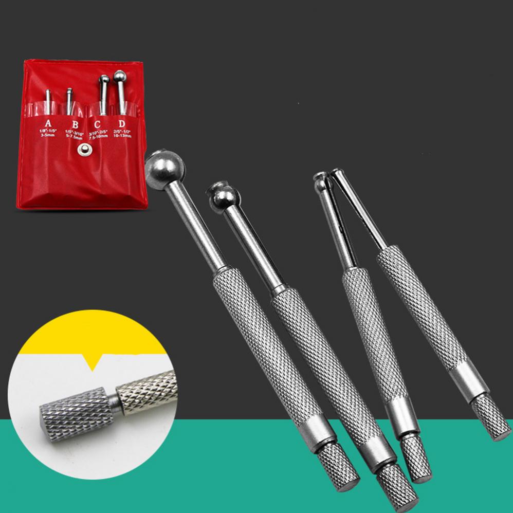 4pcs 3-13mm Full Ball Small Hole Gage Range Telescoping Bore Gauge Inner Diameter Gauge Telescopic Gauge Measuring Gauge