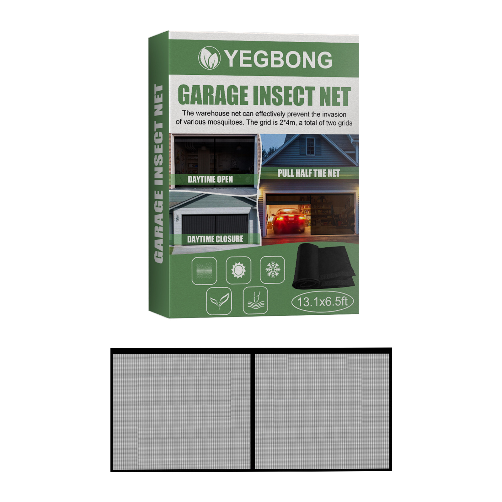 Strong Magnetic Garage Door Curtain Mosquito Net Anti Fly Insect Screen For Temporary Off-Season Storage Garage Door Screen