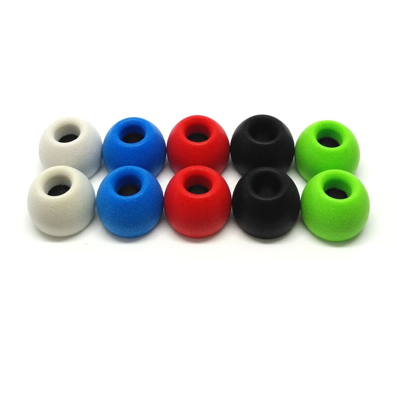 20 Pcs/10 Paar Memory Foam Ear Tips TS-400 4.9Mm Ear Pads/Cap Tips Foam Oorkussens t400 Voor In-Ear Hoofdtelefoon Tips Spons Oorkussens: MULTICOLOR / M
