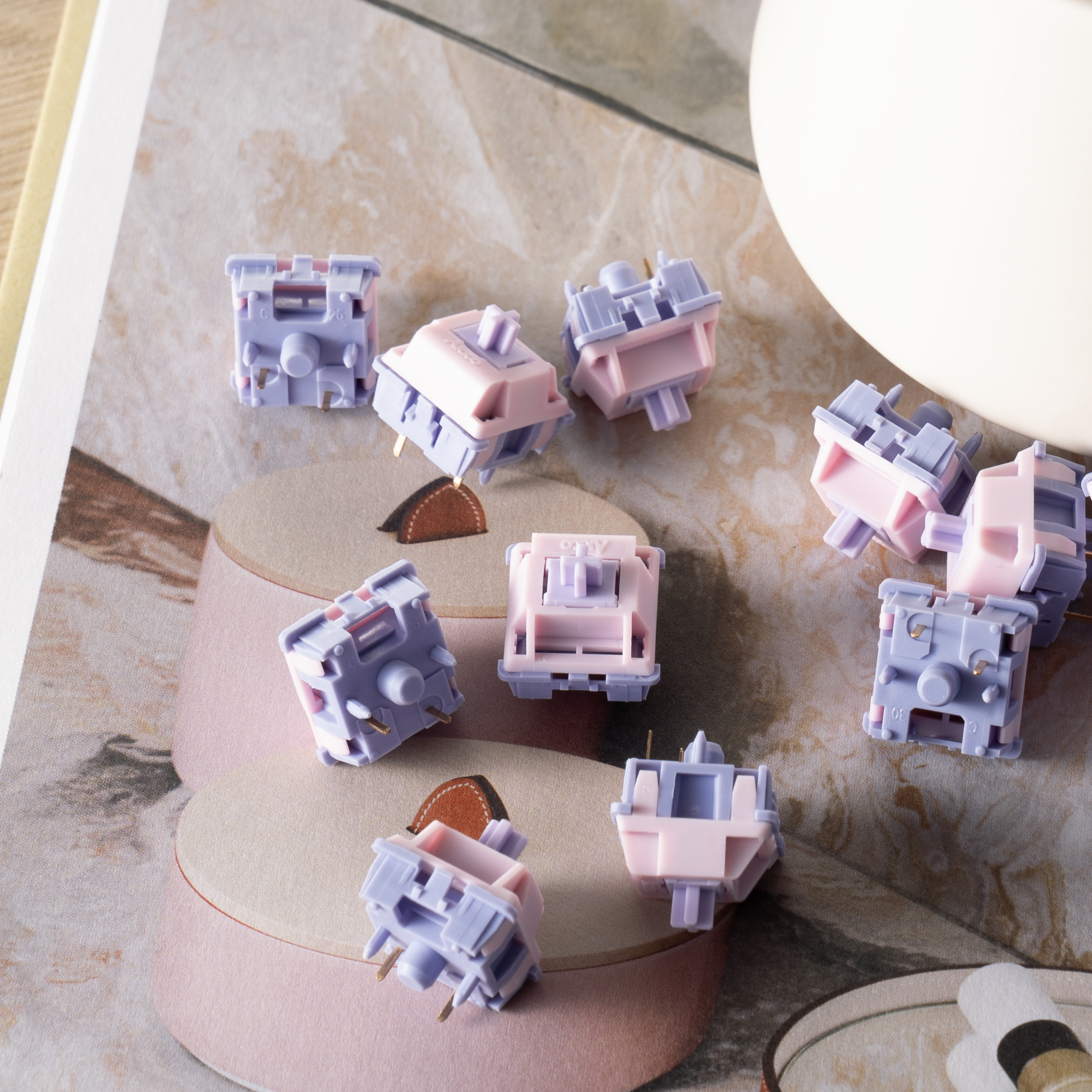 Akko Fairy Switch 5 Pin 50gf Linear Silent Switches For MX Mechanical Keyboard Suitable for Office Typing(45pcs)