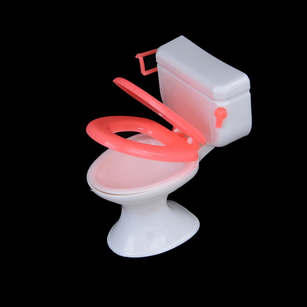 1Pcs Plastic Wc Pop Speelgoed Badkamer Meubelen Prinses Oceaan Namens Tool Pop Accessoires