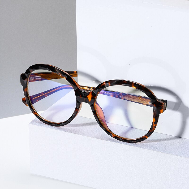 Pro acme  tr90 bågar runda blått ljus blockerande glasögon dam dator glasögon anti blått ljus glasögon lentes luz azul  pc1515