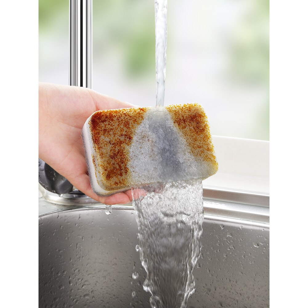 2pcs Sponge Eraser Kitchen duster wipes Home Clean Accessory Microfiber Dish Cleaning Scouring pad kitchen cleaning tools