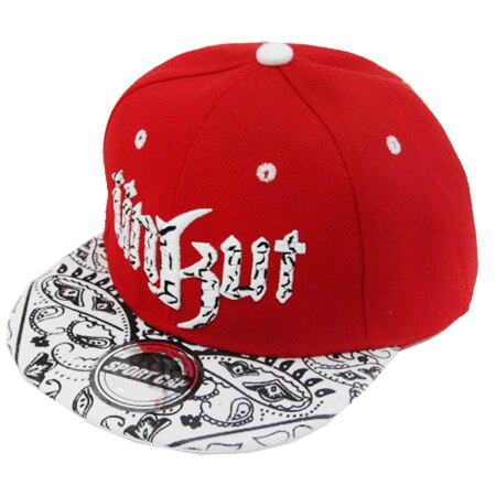 [DINGDNSHOW] Neue Baseball Kappe Hysteresen Hut Kinder Acryl Hip Hop Cap Buchstaben UNKUT Flache Kappe für Jungen und Mädchen: red kid