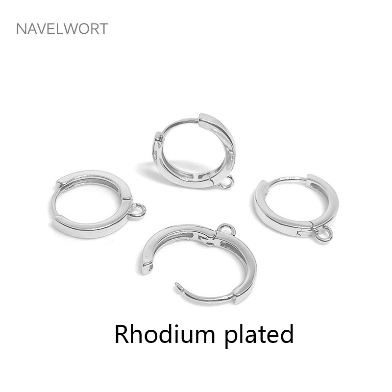 Ganchos para pendientes chapados en oro de 14 quilates, pendientes redondos de aro para suministros de joyería, sujetadores para pendientes, accesorios para pendientes DIY: S / Verde