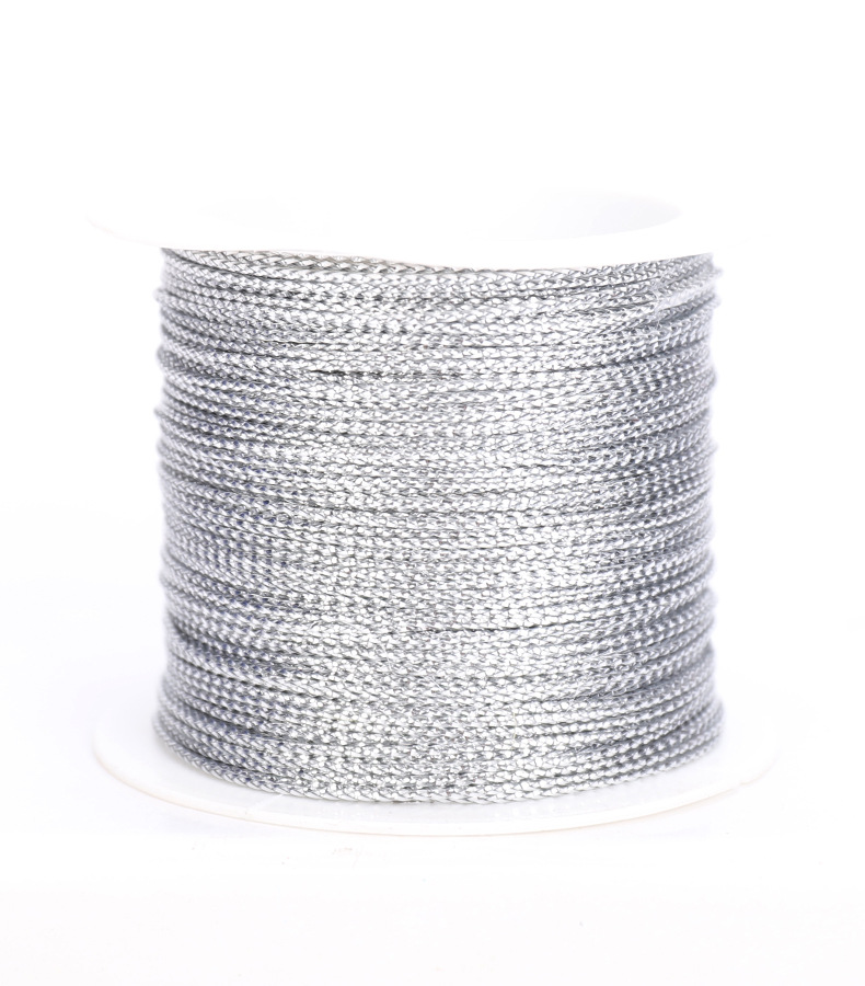 20meters 1mm Wide Tinsel String Craft Making Cord Non Stretch Jewelry Making Wrap Ribbon Metallic Cord Packaging Rope: A