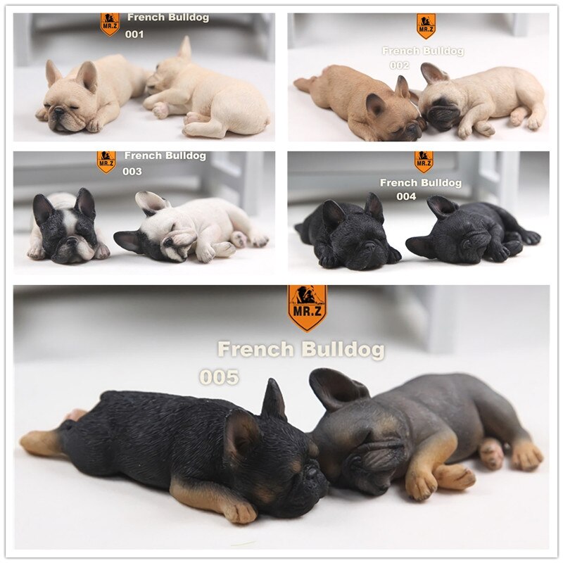 Mr.Z 2pcs/set French Bulldog Figure Pet Dog Model Animal Collector Education Figures Collector Decoration Ornaments Kid