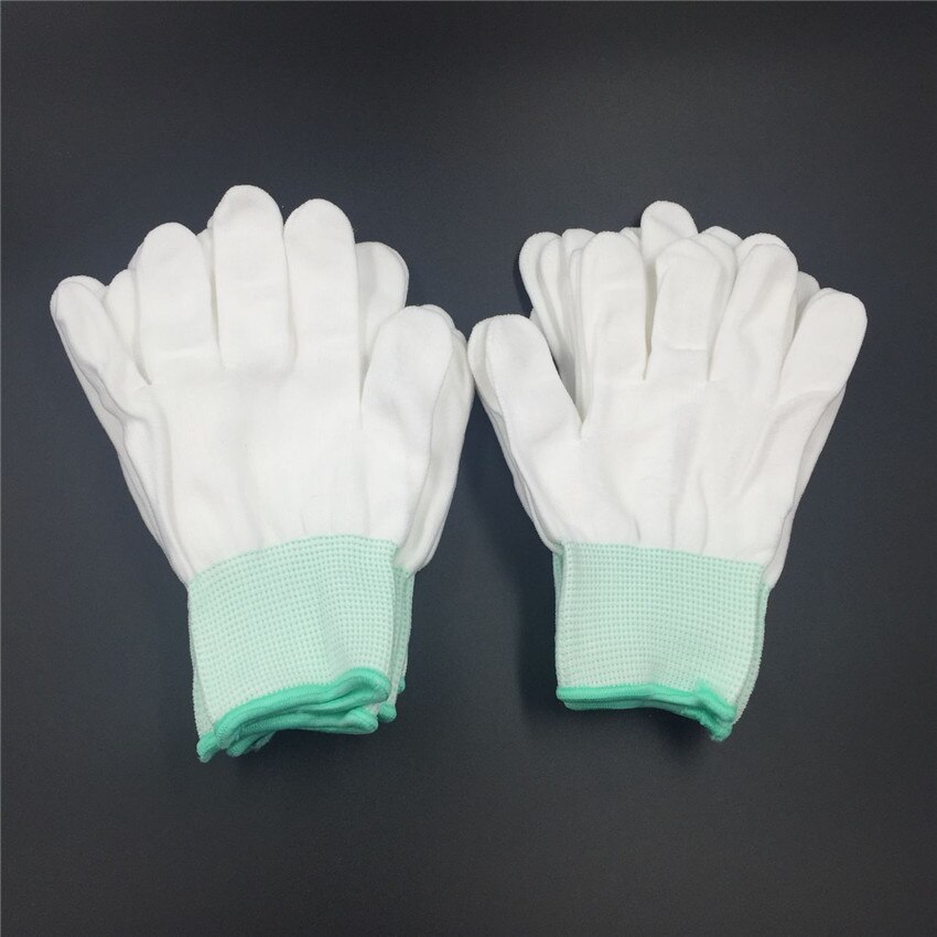 Guantes de mano finos de algodón para trabajo en jardín, trabajo de jardinería, soldadura, carpintería, 5 pares