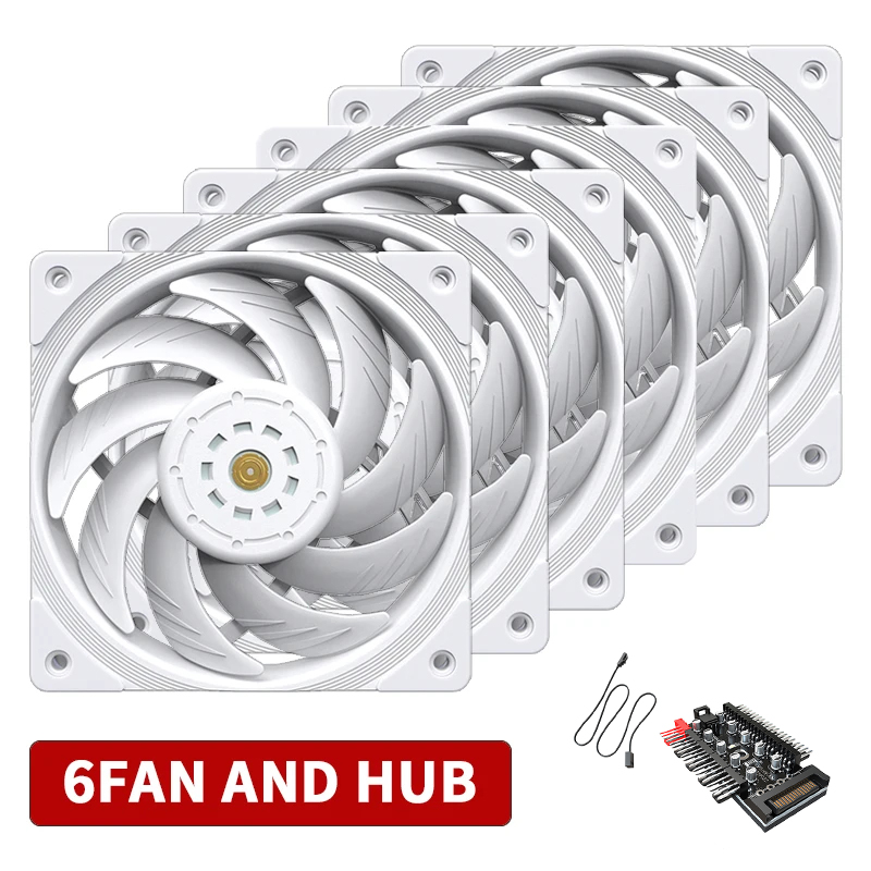 TEUCER T30 CPU Cooler Fan 2150RPM 4PIN PWM 12cm Computer Case Cooling System Fan S-FDB Bearing Silent PC Gamer CPU Cooler 120mm