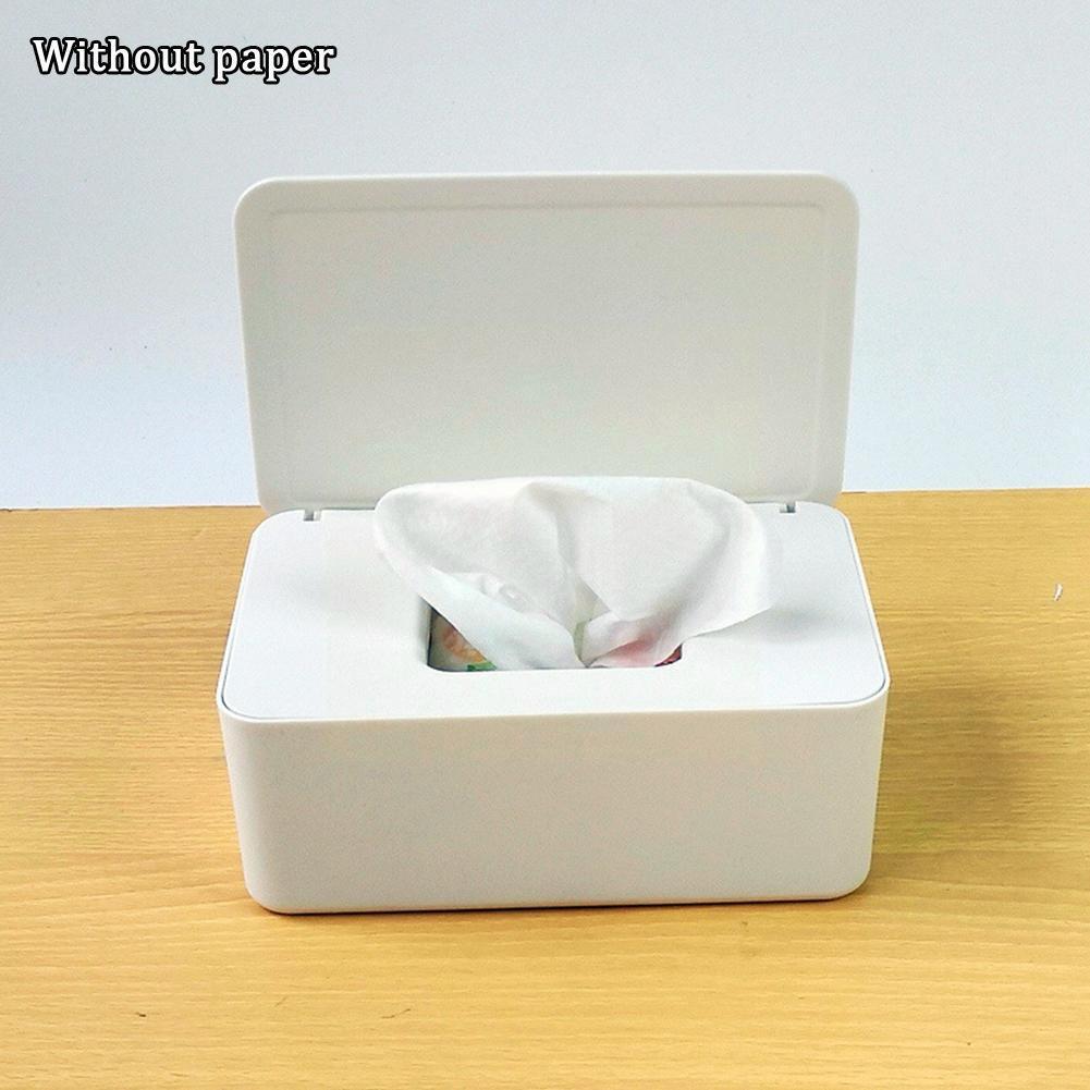 Simplicity Wet Tissue Box Desktop Seal Wipes Paper Storage Box Household Plastic Dust-proof With Lid Tissue Box For Home Of H3s4