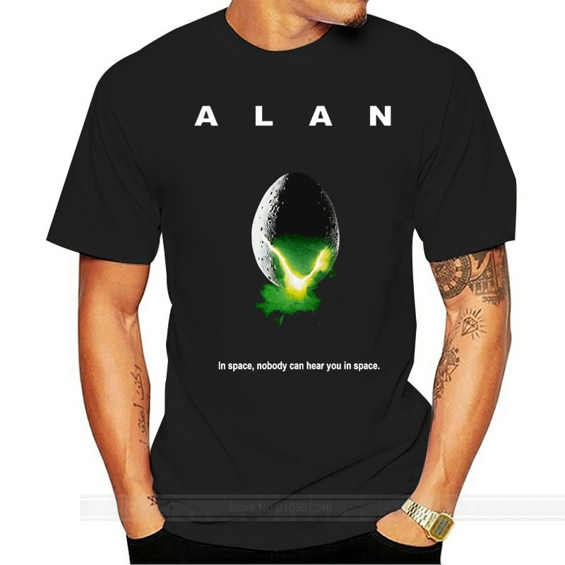 Alan-In Ruimte Geen Een Kan Horen U In Ruimte T-shirt Alan In Ruimte Geen Een Kan Horen U in Ruimte T-shirt Alien Alan