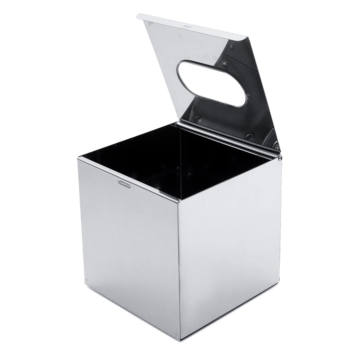 130 x 130 x 130mm Paper Rack Chrome Car Home Cube Square Tissue Box Container Stainless Steel Carton Towel Napkin Tissue Holder
