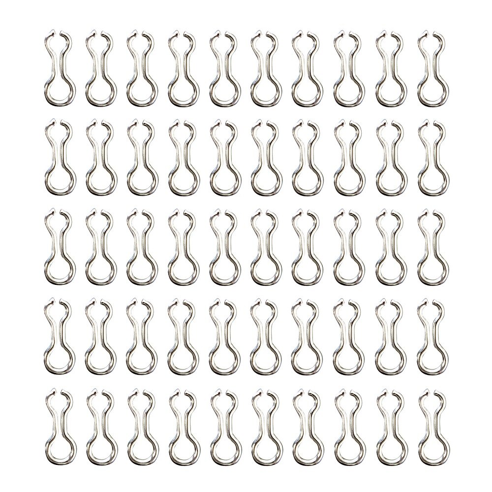 50Pcs 8 Shape Fishing Rolling Swivel Connectors Copper Alloy Lead Mold Inserts Snap Solid Rings Fishing Connectors Accessory