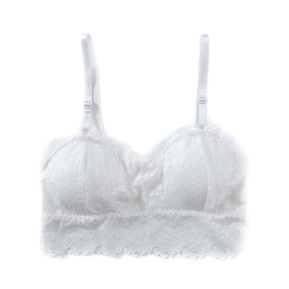sexy blondere bralette rør topper bandeau sommer kvinner blondere bh tanker avling topper bandeau jente bralette undertøy: Hvit