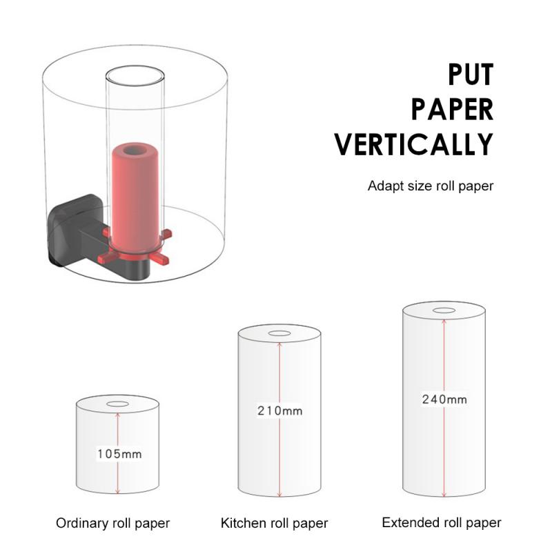 1PC Wall-Mounted Portable Toilet Paper Holder Plastic Roll Paper Rack For Wall Glass Ceramic Tiles Bathroom Kitchen Products