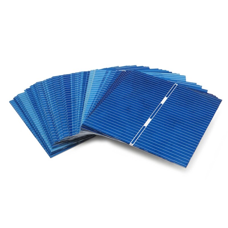 50 Sheets/set 52x52mm Polycrystalline Silicon Solar Panel DIY Solar Cell Cutting Sheet Solar Energy Battery Panel