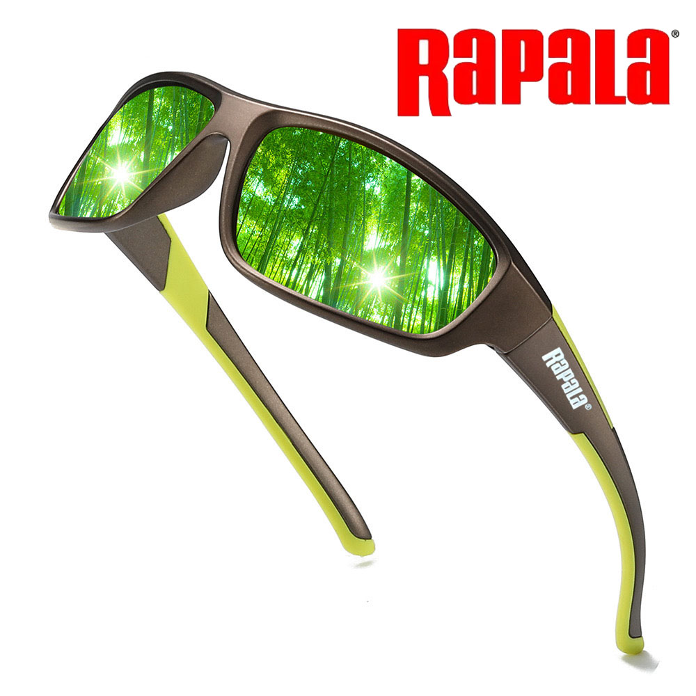 Rapala polarizado óculos de pesca das mulheres dos homens condução tons masculino óculos de sol caminhadas ciclismo óculos de sol uv400: Verde