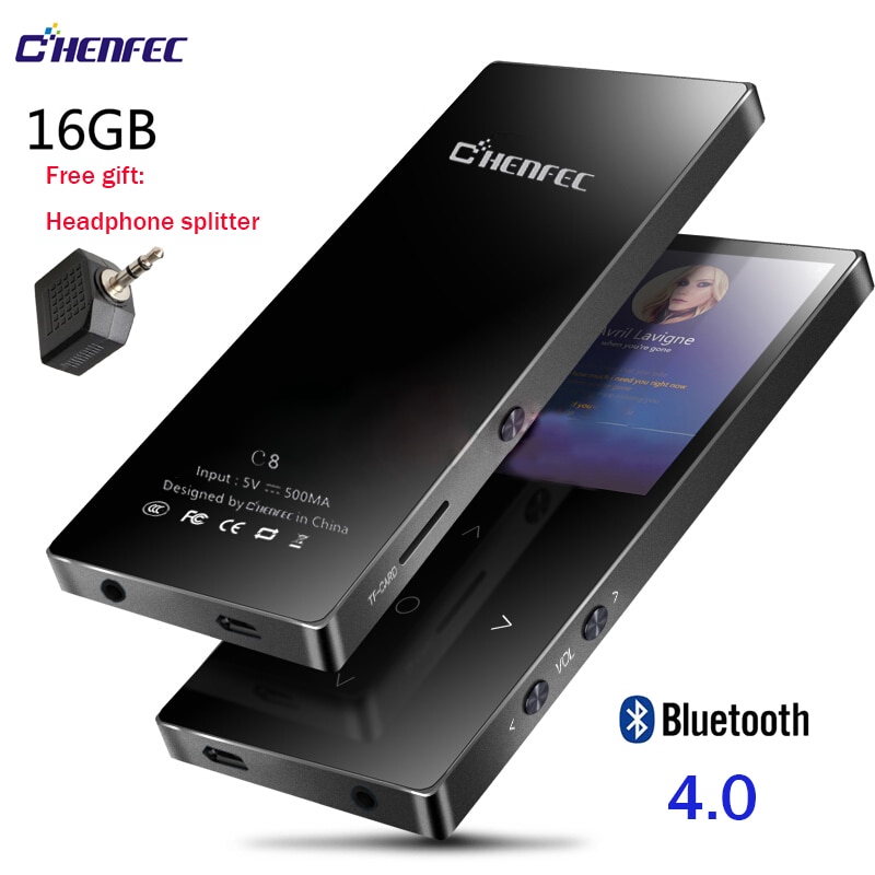 CHENFEC MP4 Player with Bluetooth 4.0 Upgraded K8 Media Music 16GB Mp4 Player Support Video Playback FM Radio Recordings Walkman