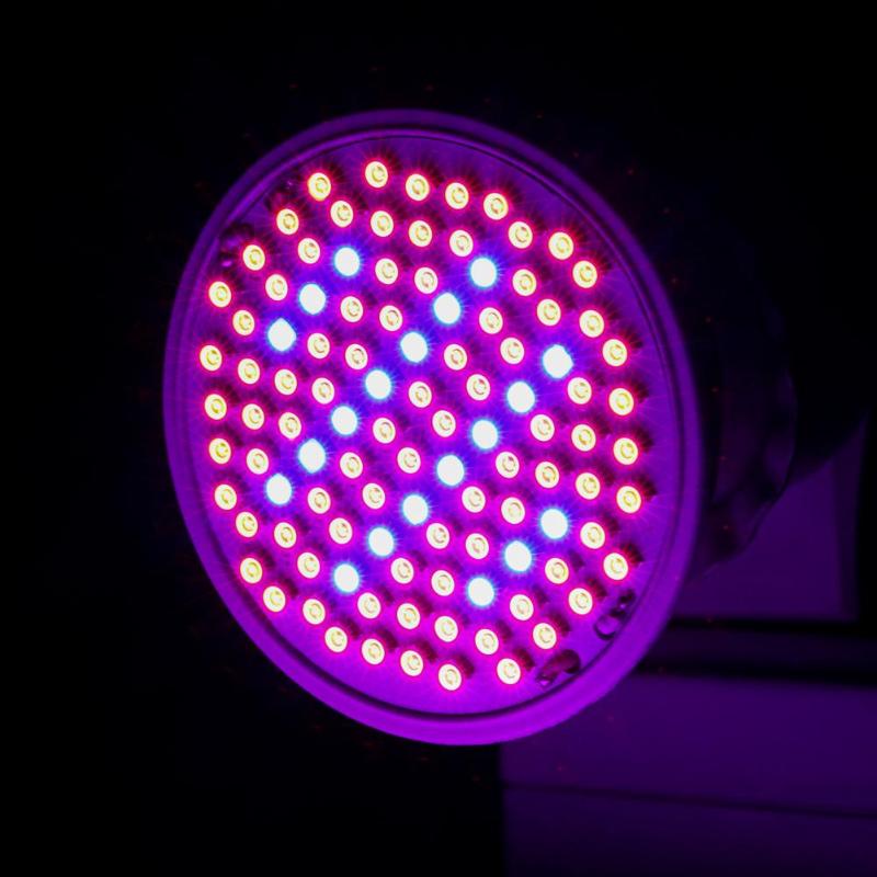 Lámpara de Cultivo LED de espectro completo, lámpara de foco de 8W E27 500lm, sistema hidropónico de invernadero con flores, protector de AC85-265V