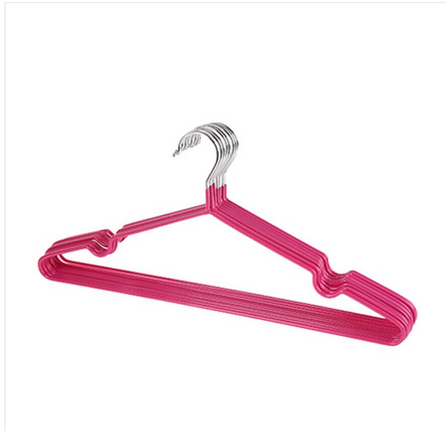 Perchas de plástico antideslizantes para secar y secar ropa, Perchero de acero inoxidable para ropa de adultos, 10 unidades por lote, 40cm: Rose