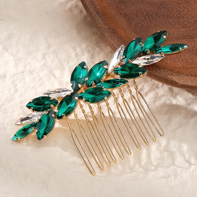 Peineta para el pelo de novia con perlas de cristal, tocado con diamantes de imitación, pinza para el pelo para novia, diademas, accesorios, joyería