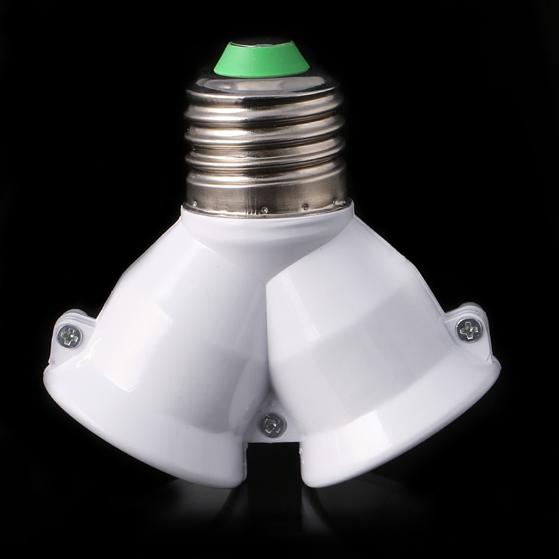 E27 Om Dubbele E27 Base Socket Extender Adapter Converter Led Light Bulb Lamp