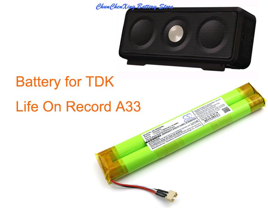 Batería de 2000mAh para TDK Life On grabe A33, pila para el teléfono.