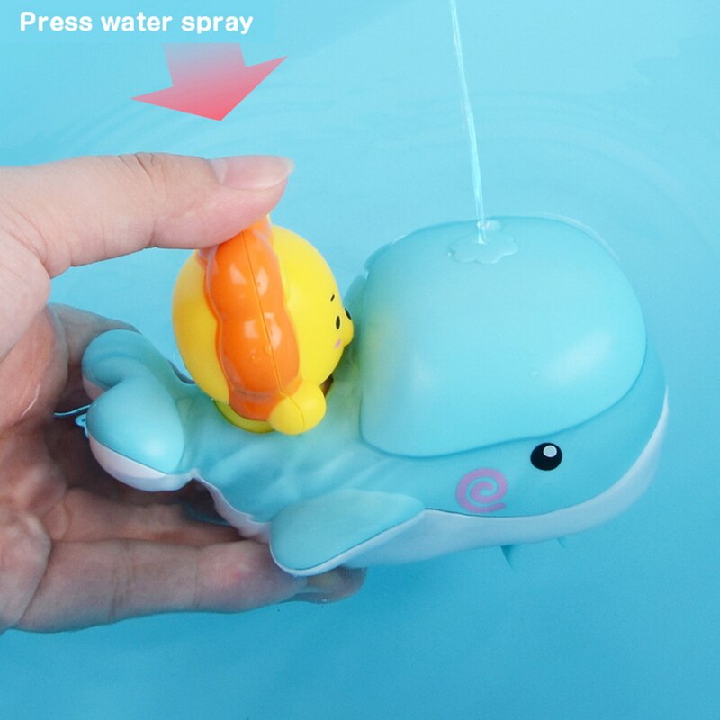 Wind-Up Clockwork Speelgoed Amfibische Walvis Leeuw Baden Speelgoed Waternevel Kinderen Speelgoed