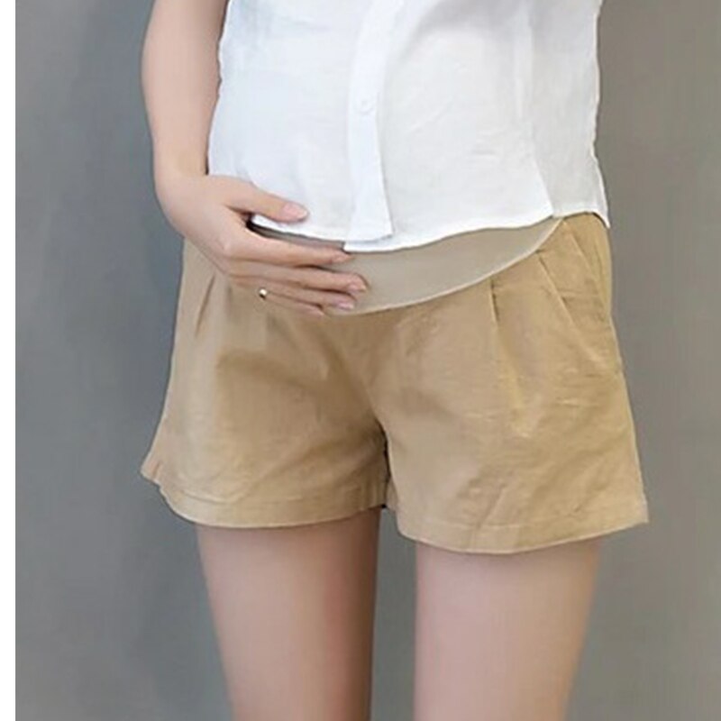 Zomer Katoen Moederschap Buik Korte Broek Zwangere Vrouwen Shorts Zwangerschap Korte Broek Verstelbare Buik Kleding Koreaanse Stijl: B / Xxl