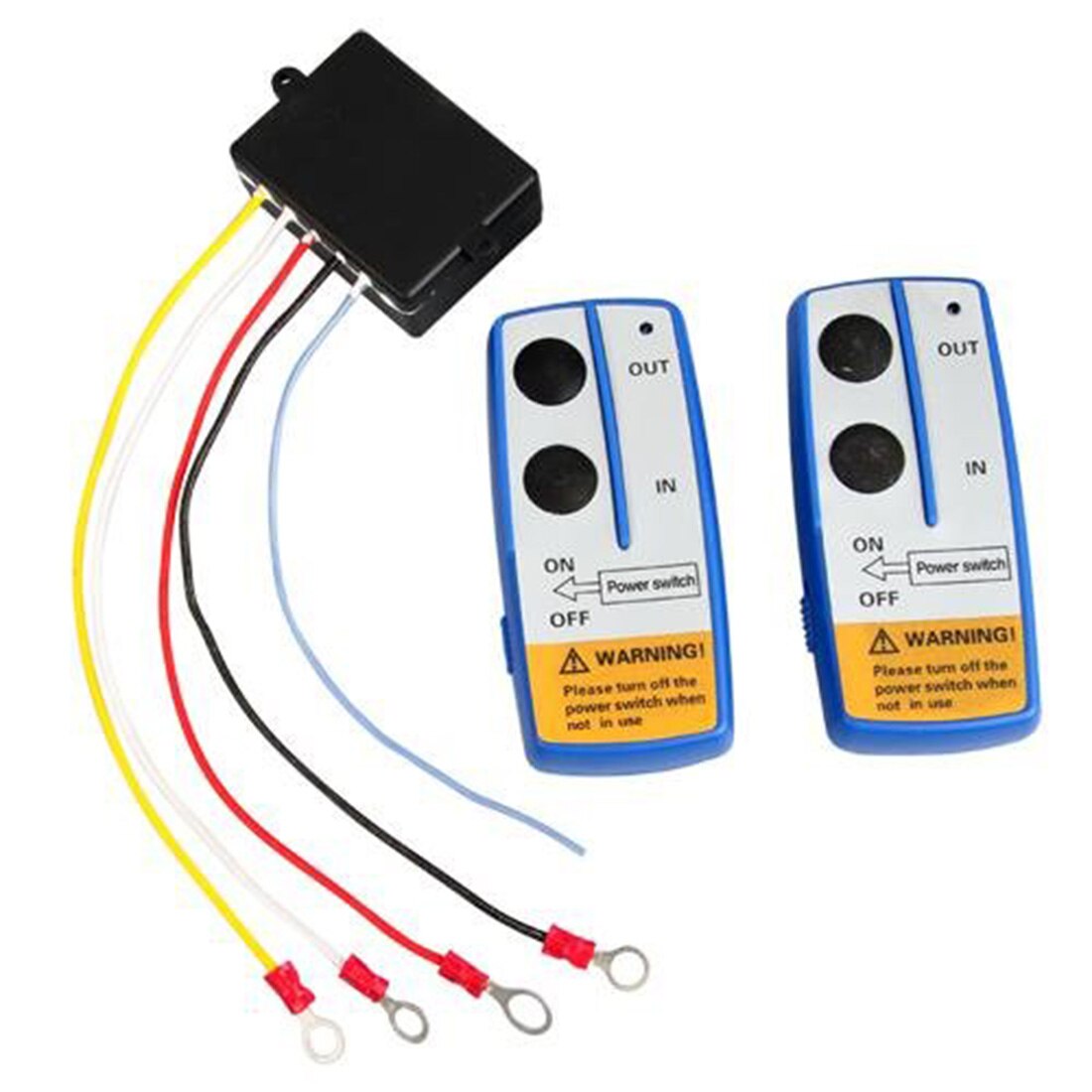 Marsnaska 3Pcs/Set Wireless Winch Remote Control Twin Handset 12V Two Matched Transmitters Easy Install