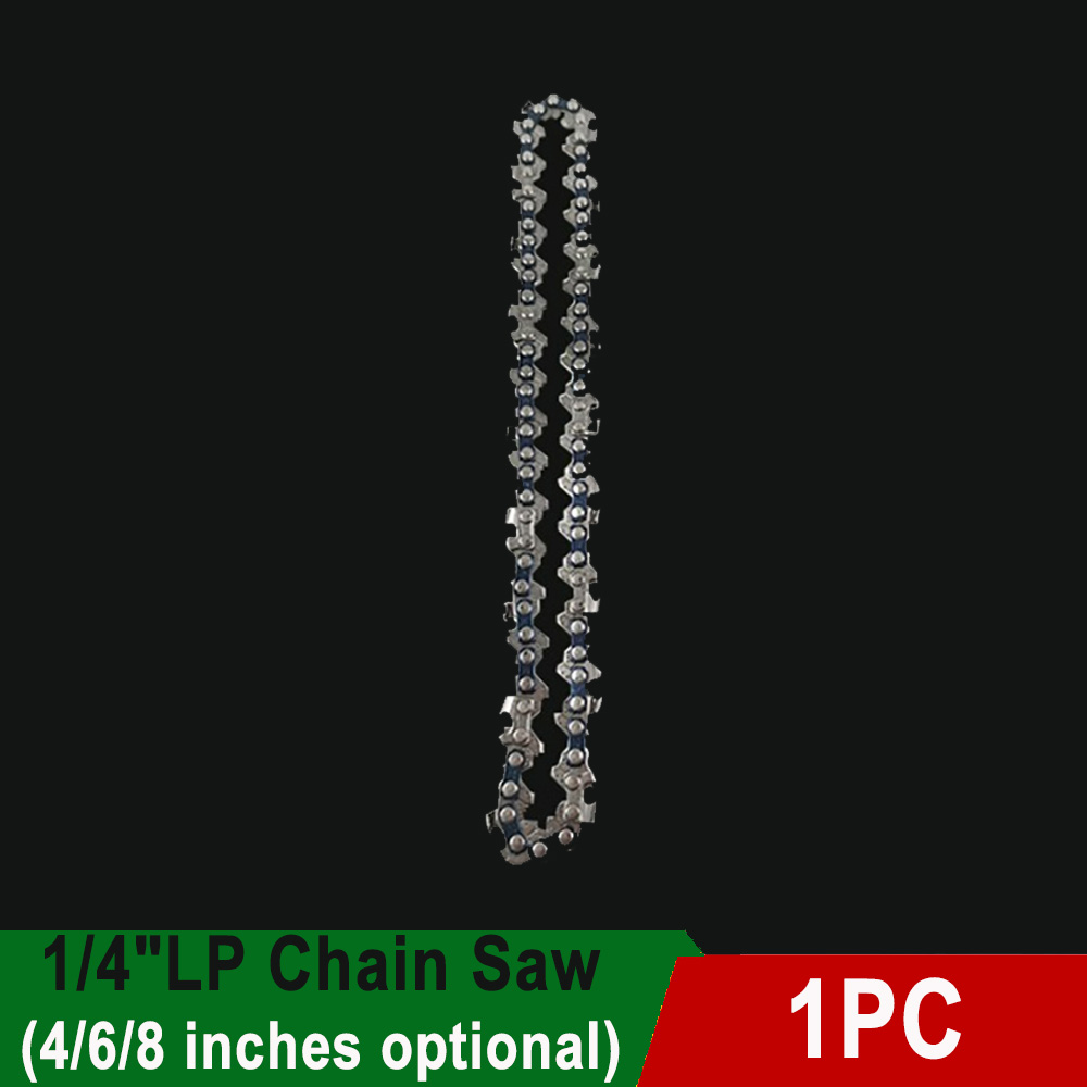 1/4 "chaîne de tronçonneuse 4/6/8 pouces Mini chaînes de tronçonneuse en acier tronçonneuses électriques chaînes d'accessoires remplacement Mini tronçonneuse électrique