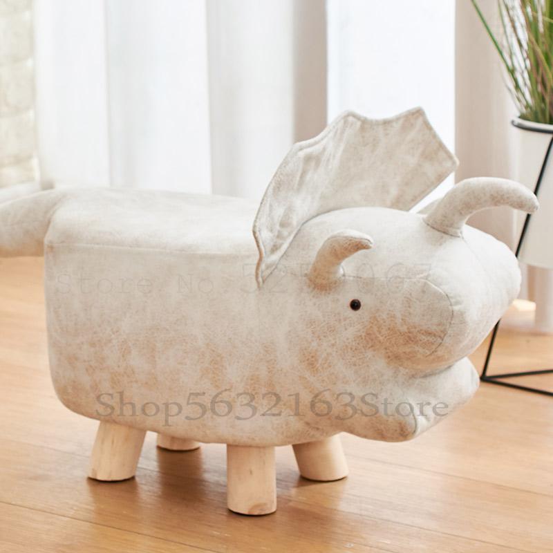 Massief Houten Kinderen Kruk Cartoon Dier Creatieve Kruk Olifant Sofa Bankje Voetenbankje Schoenen Bench: Model   12