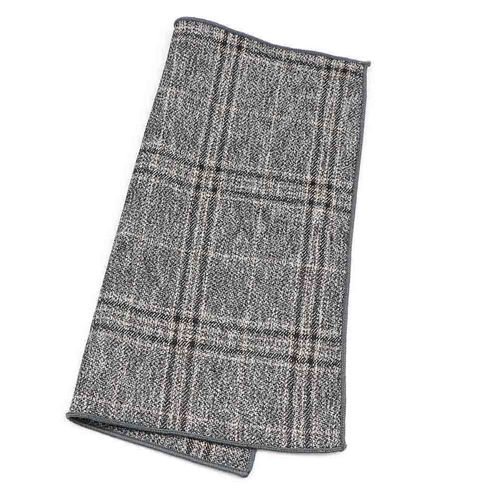 Bomuld stribet plaid brun grå grøn herre lommetørklæde lomme firkantet klassisk hankie jakkesæt tilbehør afslappet vintage: 7