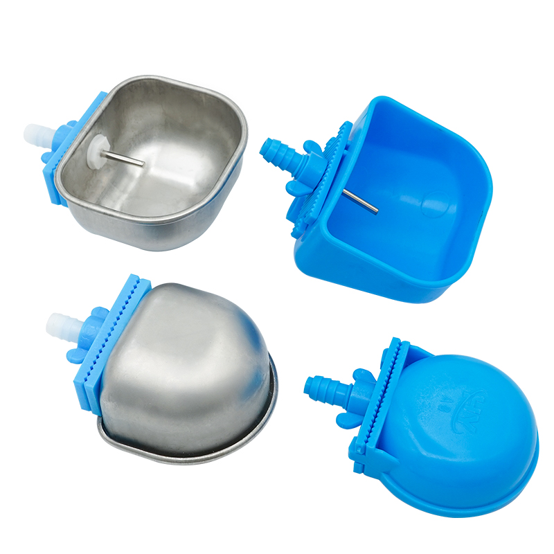 Ciotola per l'acqua del coniglio abbeveratoio automatico gabbia per conigli tazza fissa in acciaio inossidabile/plastica che solleva volpe visone animali da fattoria ciotola per bere