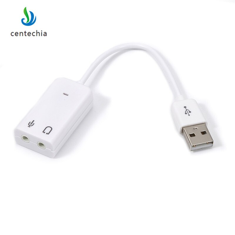 Centechia USB 2.0 Sound Card Virtual 7.1 Channel Audio 3D Adapter With Cable Line for Notebook Laptop Speaker Box