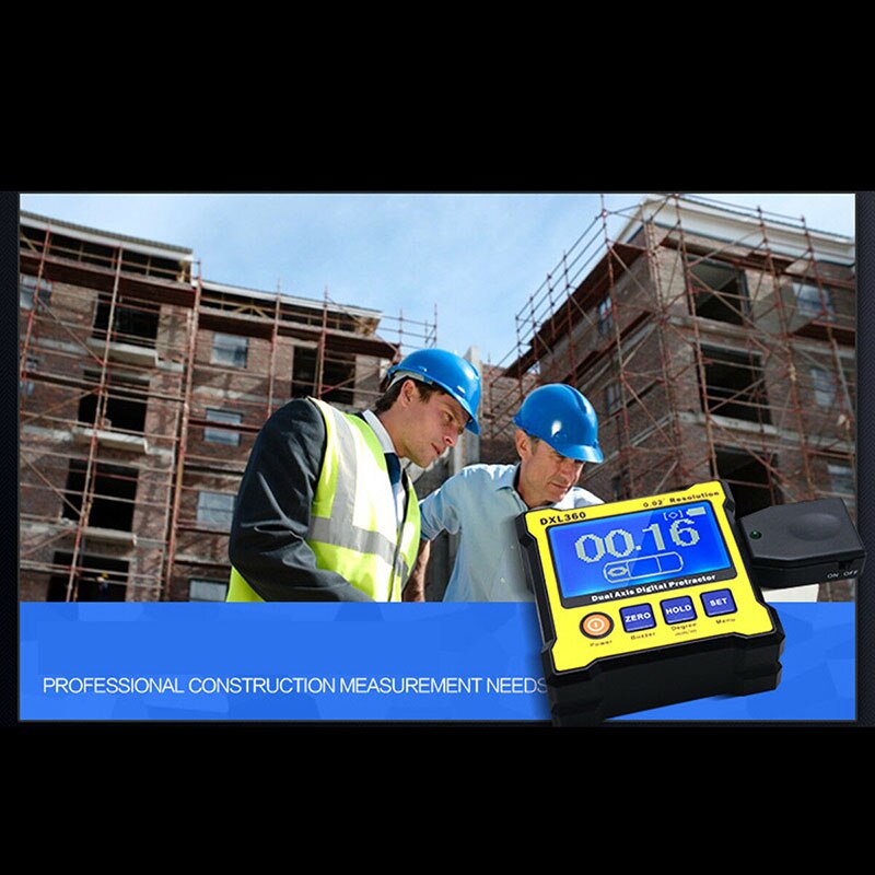 Digital Protractor level Inclinometer Measuring Angle ruler Elevation meter DXL360 Dual Axis,rechargable magnetic,Resolutin 0.02