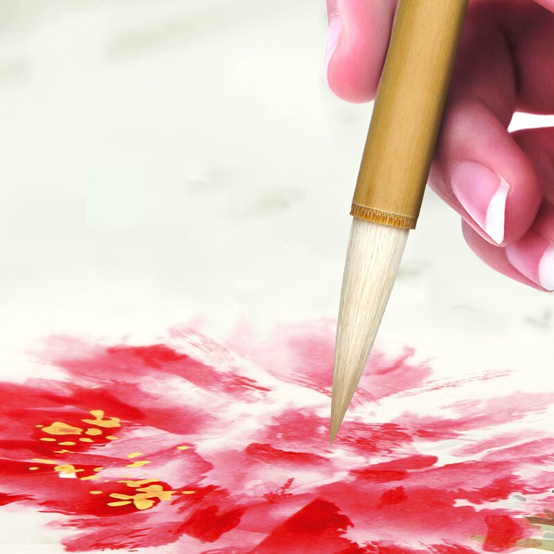 3pcs Woolen Hair Chinese Calligraphy Painting Writing Brush Set Beginner Landscape Painting Handwriting Practice Craft Supply