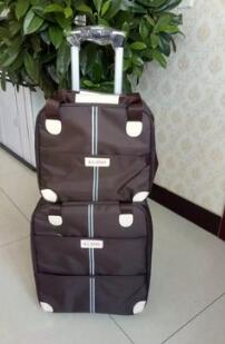 Vrouwen reizen trolley tassen wielen koffer voor bagage tassen reistas wielen koffer Rollende reistas op wielen met handtas: Brown