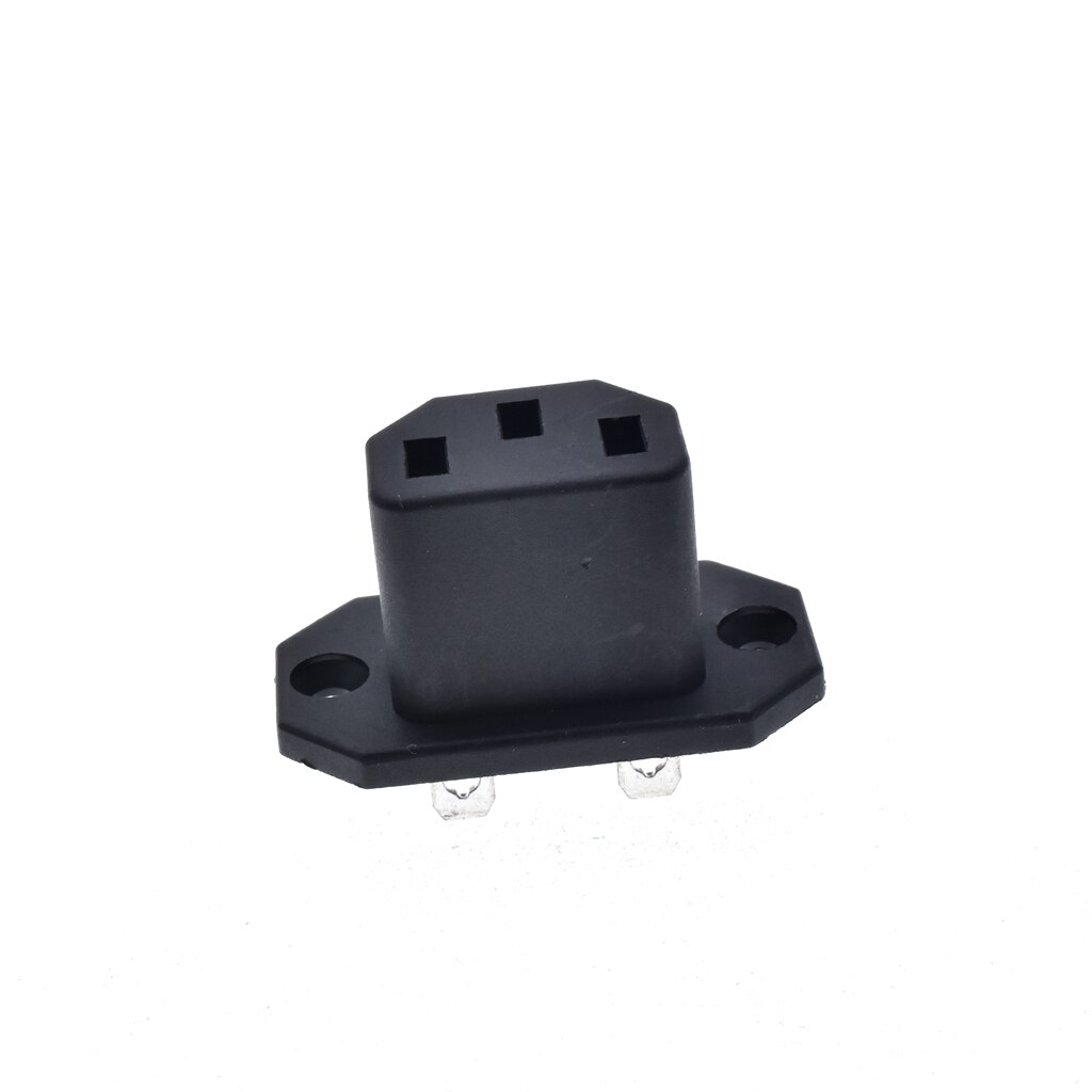 IEC 60320 C13 Power Socket outlet Side Flange and Screw on Mounting solder terminal