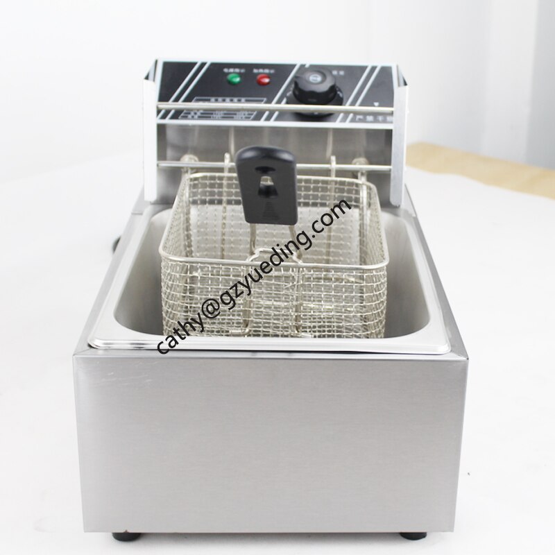 Table Counter Top Automatic Commercial Stainless Steel one tank one basket 6L Electric Deep Fryer for