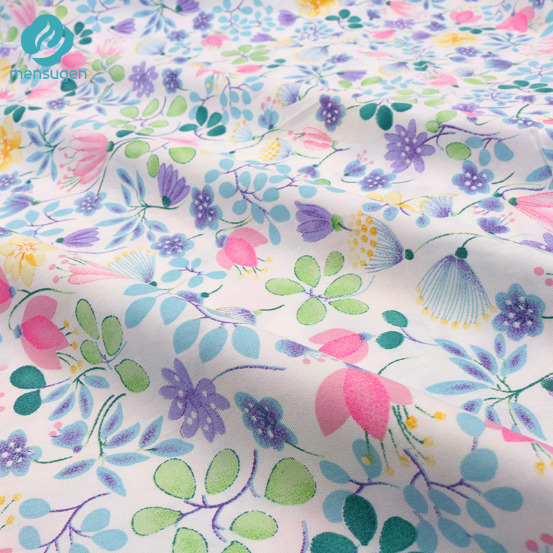 Tissu en coton de coton coloré | Motif de fleurs colorées, à pois, mètres pour robes, taies d'oreiller, couverture, drap de literie, tissu de couture