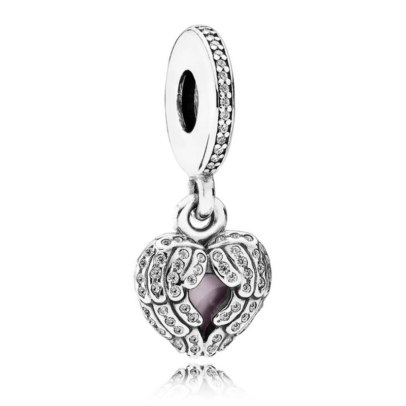 Angel Wings Locket Forever In My Hearts & Bees Friend Pendant Beads 925 Sterling Silver Charms Fit Bracelet DIY Jewelry: P-D-480