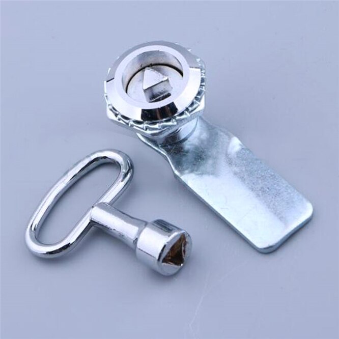 1 set Zinc Alloy MS705 Triangular lock Gas Meter Lock Key Gas Electric Meter Box Latch Cam Locks Drawer lock