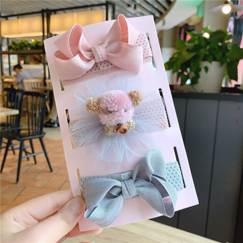 Balleenshiny baby flicka pilbåge pannband småbarn prinsessa blommor pannband barn spets huvudöra håraccessoarer för barn: 9