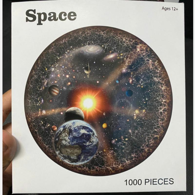 ! 1000 Pieces Jigsaw Puzzle Circular Round Space Universe Puzzle Kids Adult Educational Toy Children Home Decoration