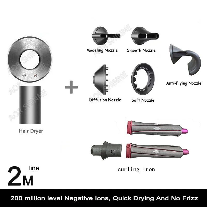 DS High Power Föhn Professionele krachtige haardroger Snelle snelle warme en koude aanpassing Ionische luchtföhn voor kapsalons: Ivoor